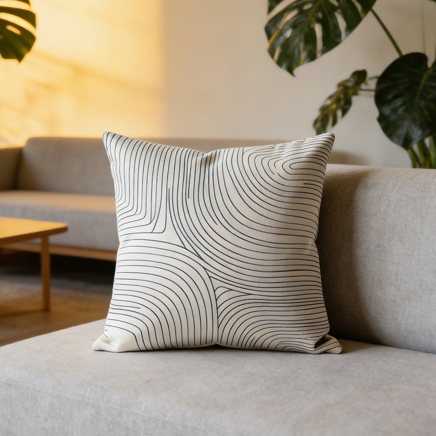 Line Pattern Throw Pillow