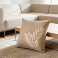 Leaf Embroidery Throw Pillow