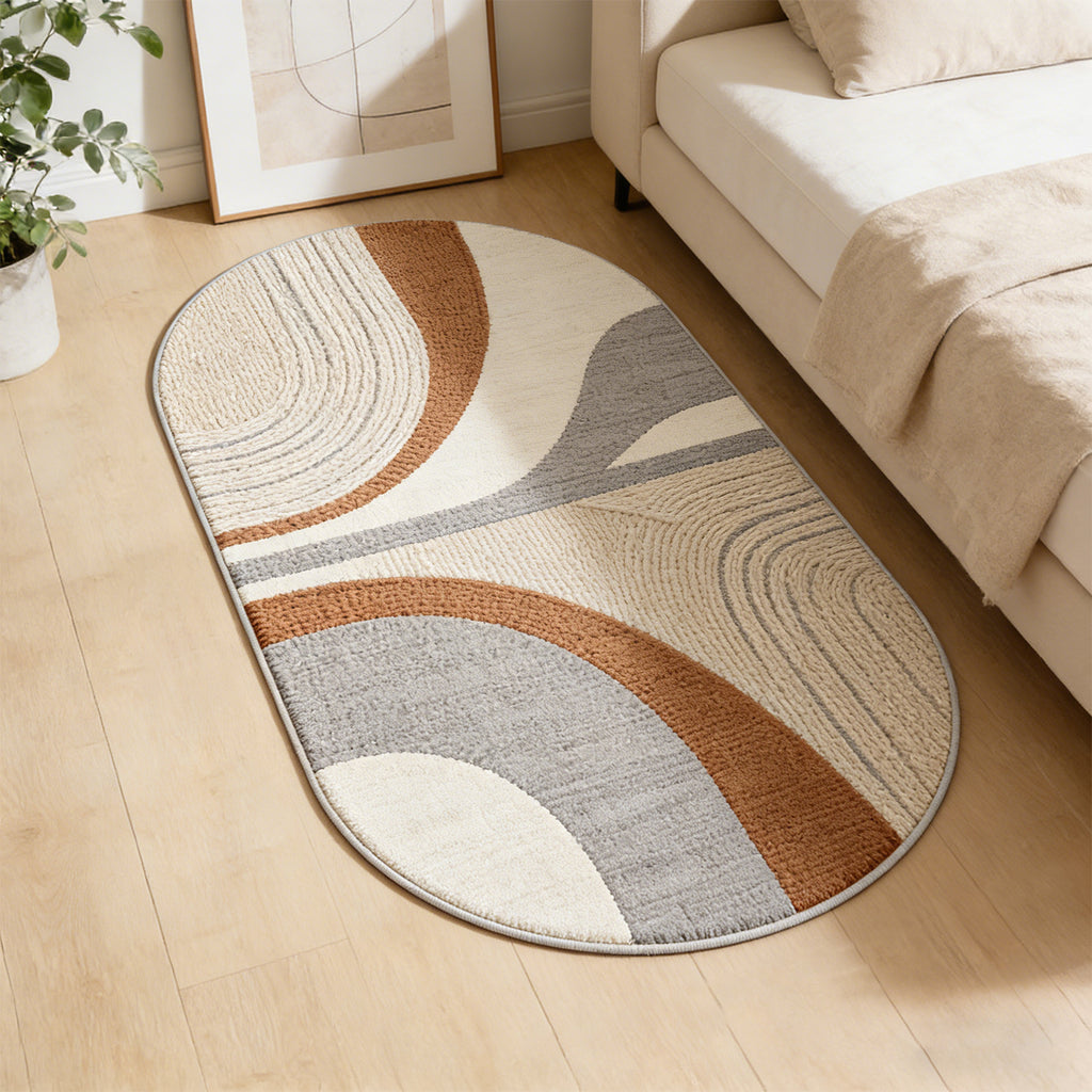 Oval Curve Pattern Floor Mat