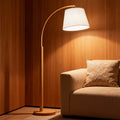 Curved Wood Floor Lamp