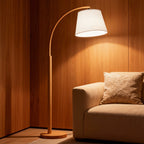 Curved Wood Floor Lamp