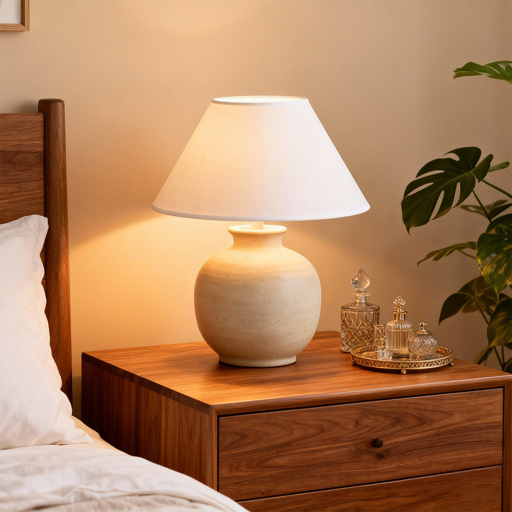 Cream Ceramic Table Lamp