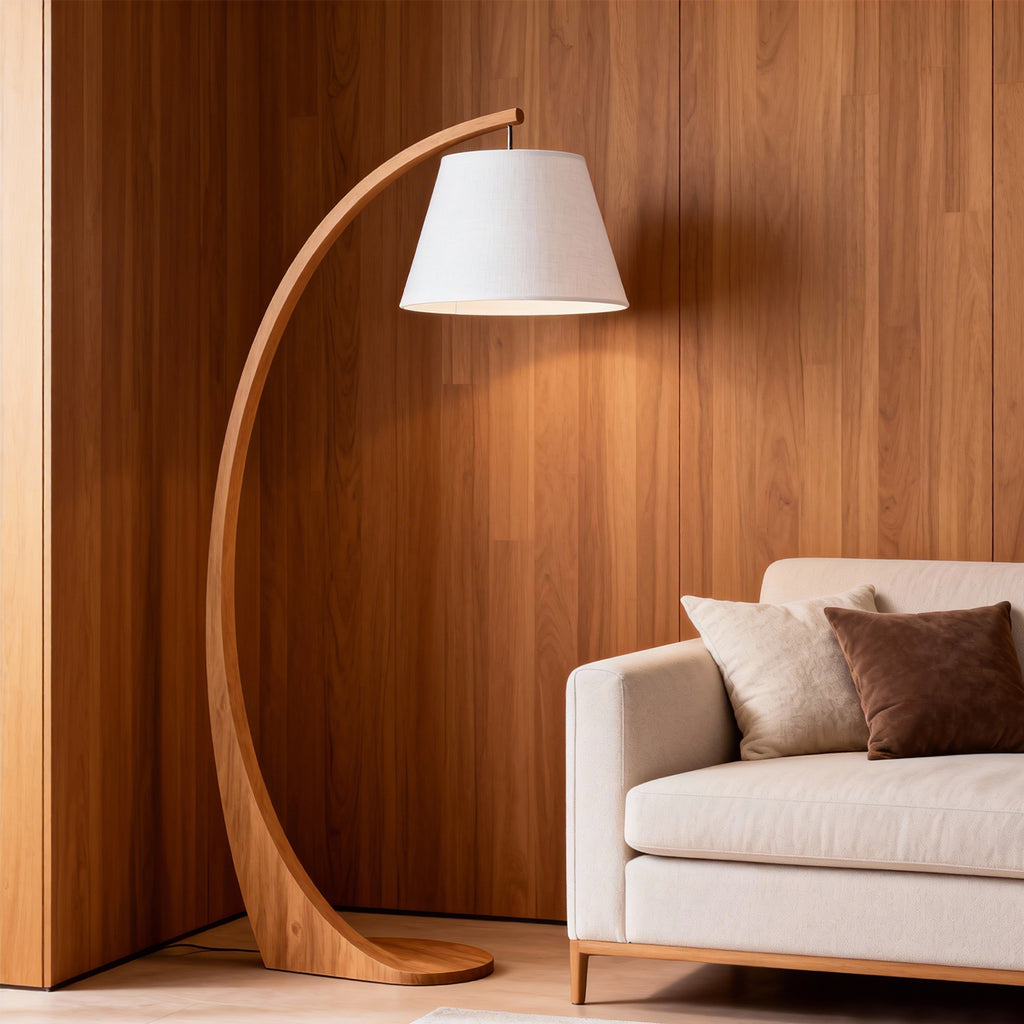 Arc Wood Floor Lamp