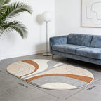 Oval Curve Pattern Floor Mat