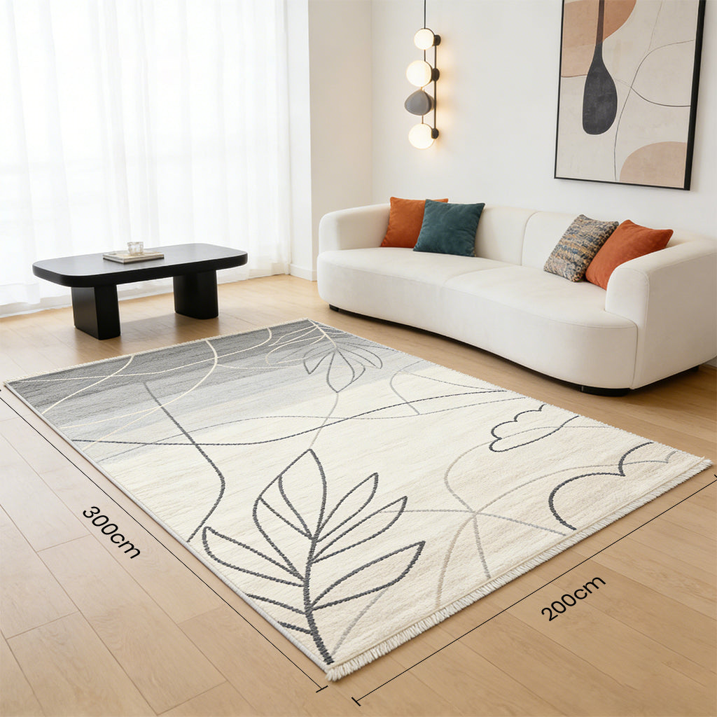 Gray Gradient Line Area Rug