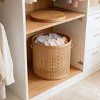 Rattan Round Storage Bin