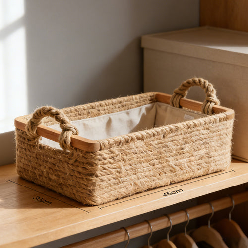 Jute Rope Storage Basket