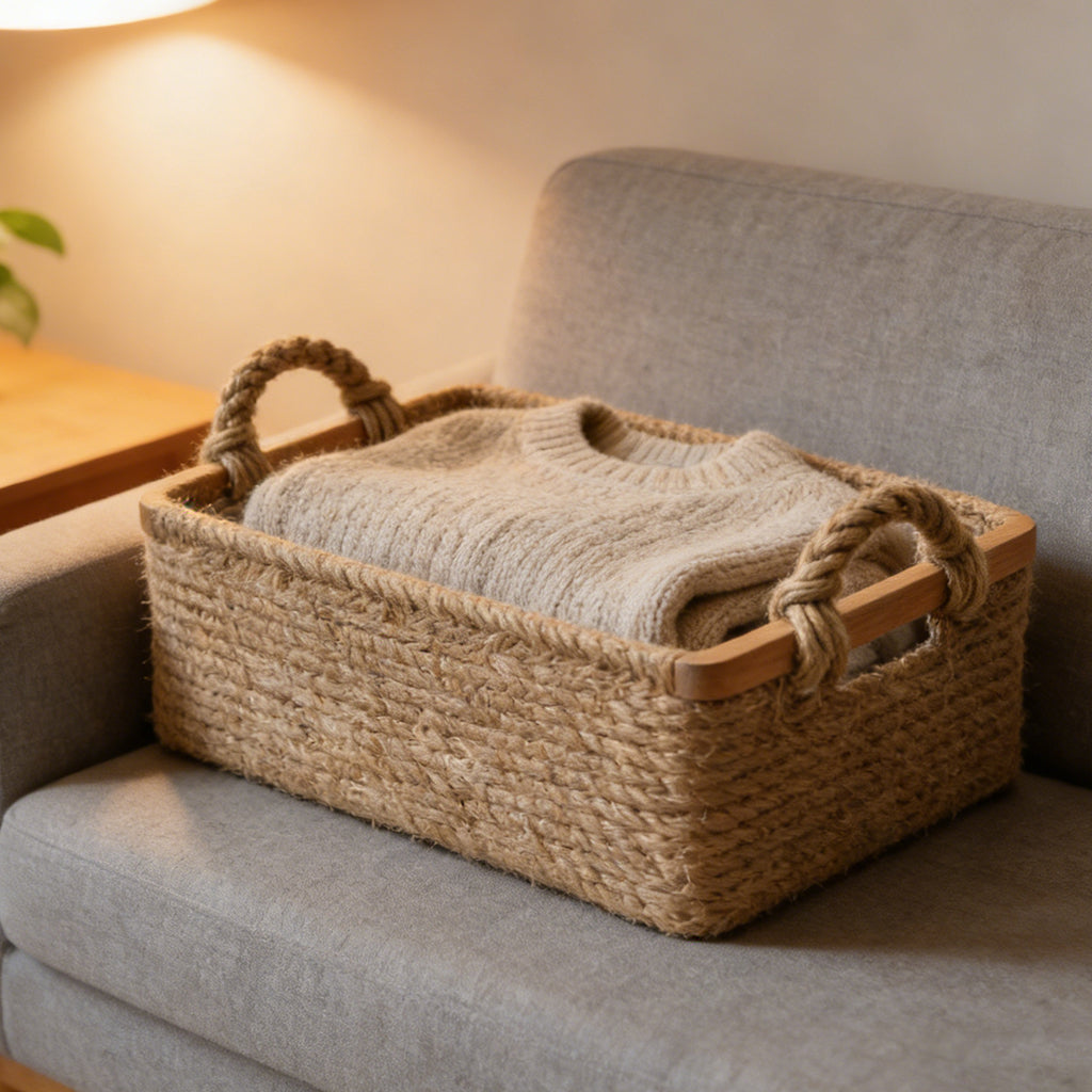 Jute Rope Storage Basket