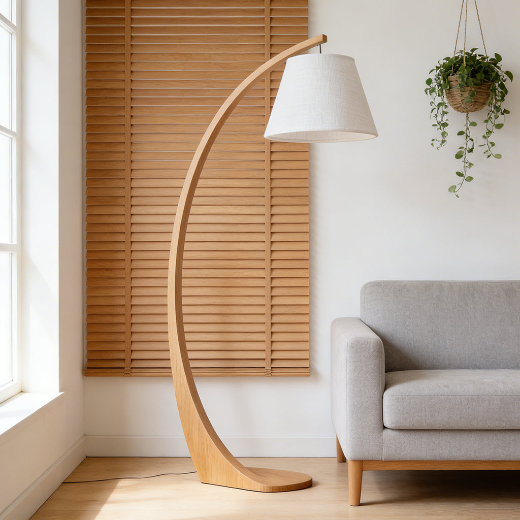 Arc Wood Floor Lamp