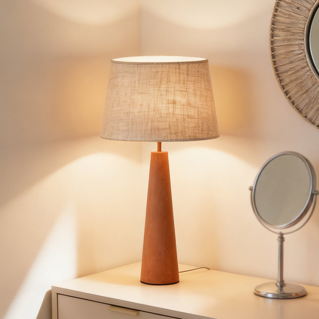 Terracotta Cone Table Lamp