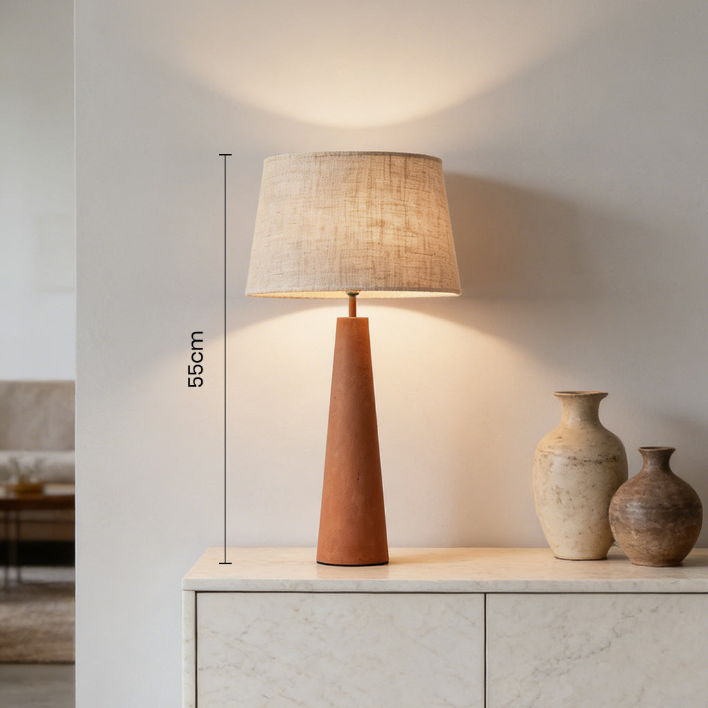 Terracotta Cone Table Lamp