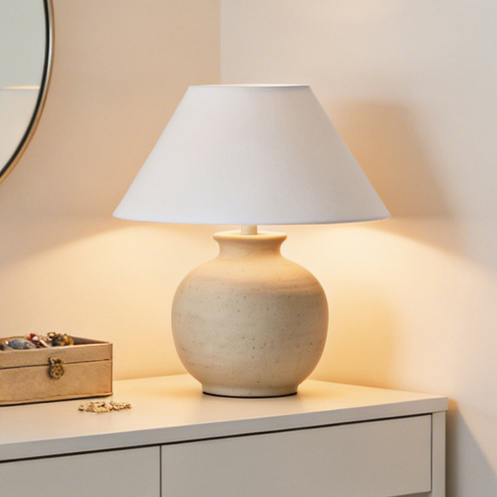 Cream Ceramic Table Lamp