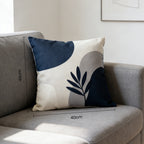 Blue Geo Leaf Pillow