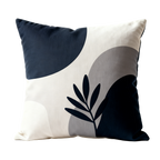 Blue Geo Leaf Pillow