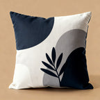 Blue Geo Leaf Pillow