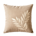 Leaf Embroidery Throw Pillow