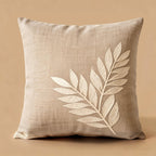 Leaf Embroidery Throw Pillow