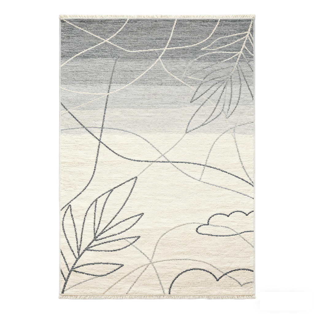 Gray Gradient Line Area Rug