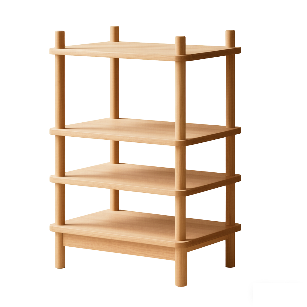 Wooden Tiered Storage Shelf