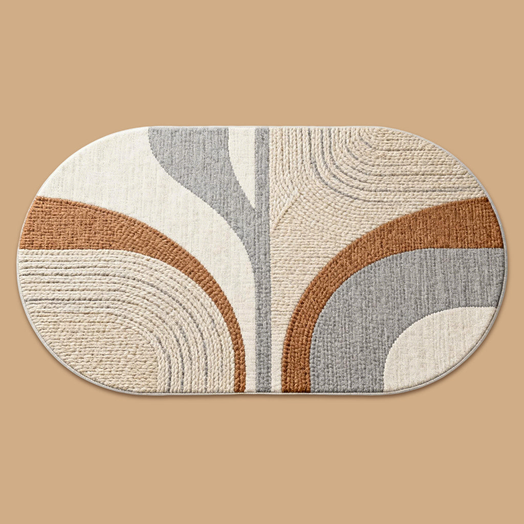 Oval Curve Pattern Floor Mat