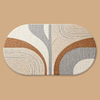 Oval Curve Pattern Floor Mat