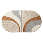 Oval Curve Pattern Floor Mat
