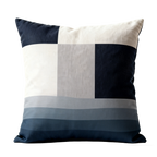 Blue Block Patchwork Pillow