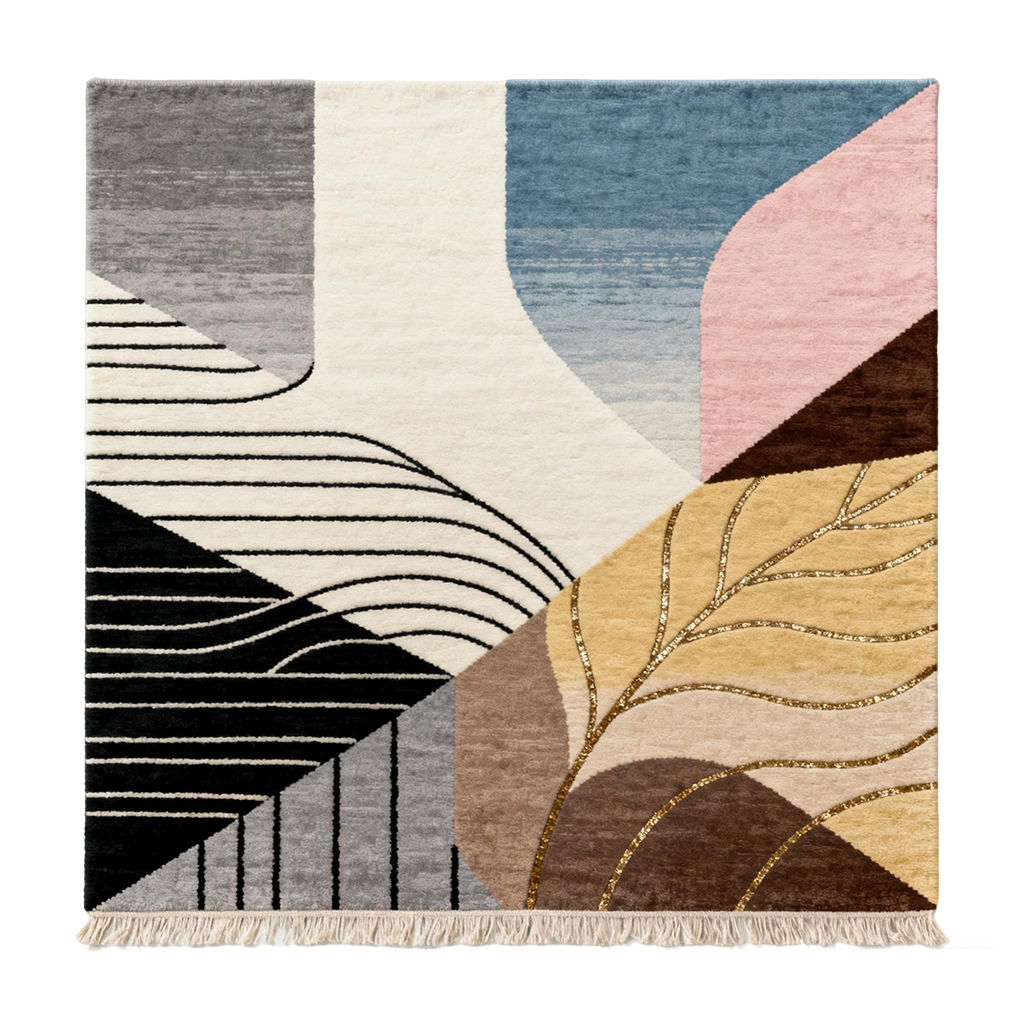 Multicolor Geometric Area Rug